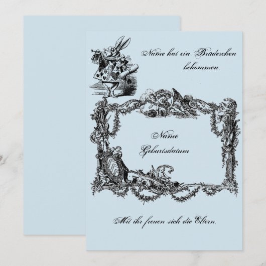 Bekanntgabe zur Geburt – Geburtskarte Kaart (Voorkant / Achterkant)