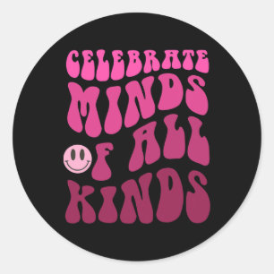 Bekeerling van allerlei soorten neurodiversiteitsa ronde sticker