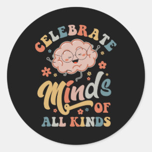 Bekeerling van allerlei soorten neurodiversiteitsa ronde sticker