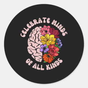 Bekeerling van allerlei soorten neurodiversiteitsa ronde sticker