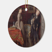 Bekeken (olie op het paneel) keramisch ornament (Links)