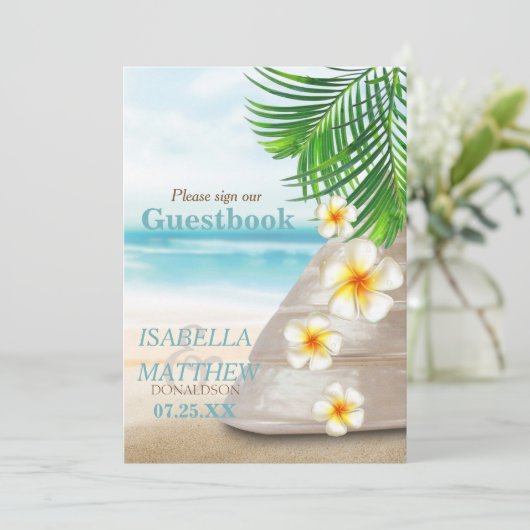 Beken van het gastboek - Weddenschap op de strand (Staand voorkant)