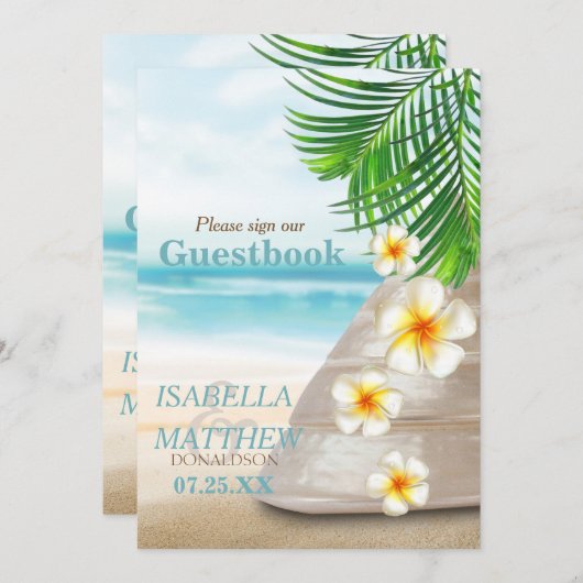 Beken van het gastboek - Weddenschap op de strand (Voorkant / Achterkant)