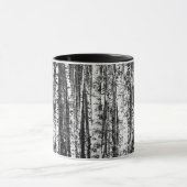 Bekenbomen, wit en houtskoolgrijs mok (Midden)