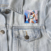 Bekend als licht vierkante button 5,1 cm (In situ)