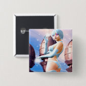 Bekend als licht vierkante button 5,1 cm (Voorkant /achterkant)