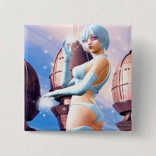 Bekend als licht vierkante button 5,1 cm (Voorkant)