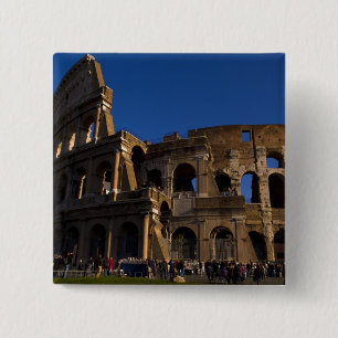Bekend Colosseum in Rome Italië Landmark Vierkante Button 5,1 Cm