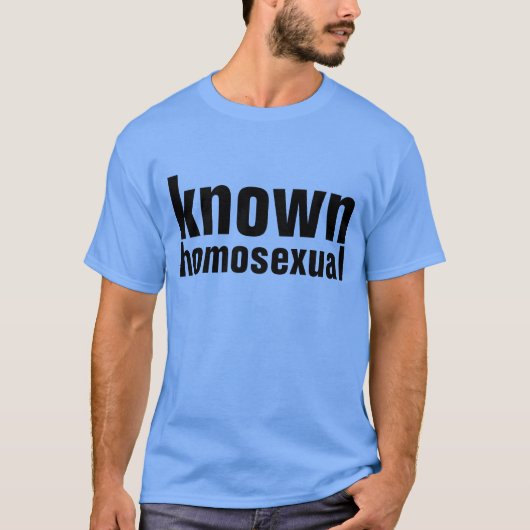bekend homoseksueel t-shirt (Voorkant)