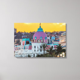 Bekend luxe hotel Hotel Negresco in Nice Frankrijk Canvas Afdruk