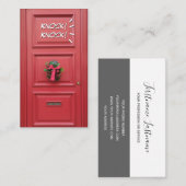 Bekend op rode deur komiek grappige aandachtopener visitekaartje (Voorkant / Achterkant)