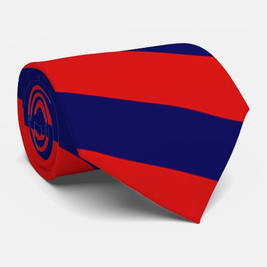 Bekend rood blauw Stropdas (Opgerold)