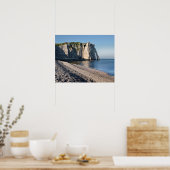 Bekend strand en klif Aval van Etretat Poster (Keuken)