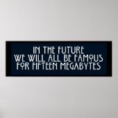Bekend voor 15 Megabytes Poster (Voorkant)