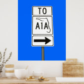 Bekende A1A-teken Poster (Keuken)