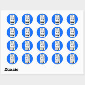 Bekende A1A-teken Ronde Sticker (Vel)