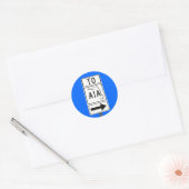 Bekende A1A-teken Ronde Sticker (Envelop)