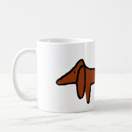 Bekende Abstracte bruine Dachshund Koffiemok