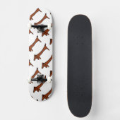 Bekende Abstracte Dachshund, bruin Persoonlijk Skateboard (Voorkant)