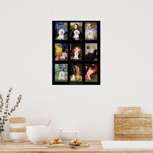 Bekende Art Bichon Frise Composite Poster (Keuken)