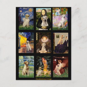 Bekende Art Yellow Lab Composite Briefkaart