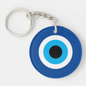 Bekende Blue Mati Evil Eye symbool talisman sleute Sleutelhanger (Voorkant)