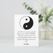 Bekende Boeddha-offertes - Verover jezelf Briefkaart (Staand voorkant)