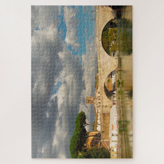 Bekende bruggen op de Tiber Rome. Legpuzzel (Verticaal)