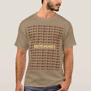 Bekende bruine dachshund, alles-over-druk T-shirt