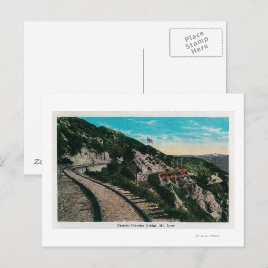 Bekende cirkelbrug, Mt. LoweMt. Lowe, CA Briefkaart (Voorkant / Achterkant)