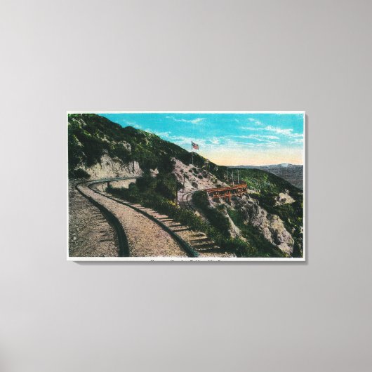 Bekende cirkelbrug, Mt. LoweMt. Lowe, CA Canvas Afdruk (Voorkant)