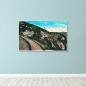 Bekende cirkelbrug, Mt. LoweMt. Lowe, CA Canvas Afdruk (Insitu (Houten vloer))