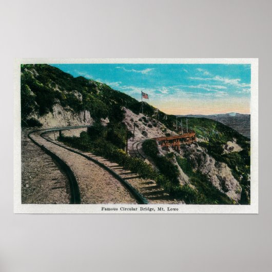 Bekende cirkelbrug, Mt. LoweMt. Lowe, CA Poster (Voorkant)