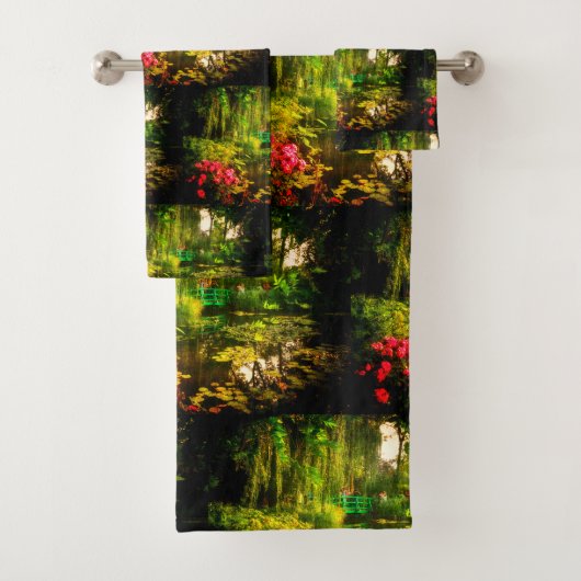 Bekende Claude Monet Giverny Pond Lilies Bad Handdoek (Insitu)