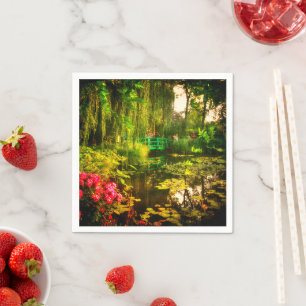 Bekende Claude Monet Giverny Pond Lilies Servet