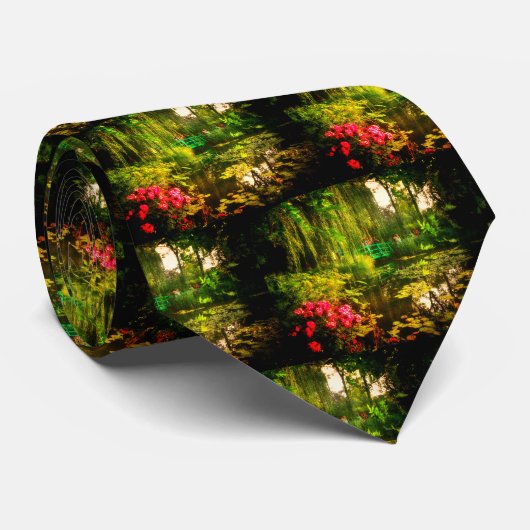 Bekende Claude Monet Giverny Pond Lilies Stropdas (Opgerold)