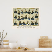 Bekende commandanten van de Unie 1884 Poster (Keuken)