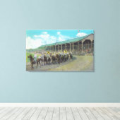 Bekende Cowboy Band bij de ronde-up Canvas Afdruk (Insitu (Houten vloer))