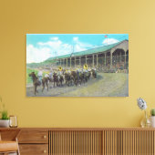 Bekende Cowboy Band bij de ronde-up Canvas Afdruk (Insitu (Woonkamer))