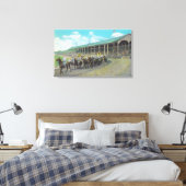 Bekende Cowboy Band bij de ronde-up Canvas Afdruk (Insitu (Slaapkamer))