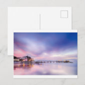 Bekende Cromer pier in Norfolk England met roze su Briefkaart (Voorkant / Achterkant)