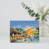 Bekende draak in Haw Par Villa in Singapore-Azië Briefkaart (Staand voorkant)