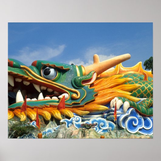 Bekende draak in Haw Par Villa in Singapore-Azië Poster (Voorkant)