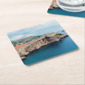 Bekende Dubrovnik - Oude dakpannen en muren - Kroa Kartonnen Onderzetters (Schuin)