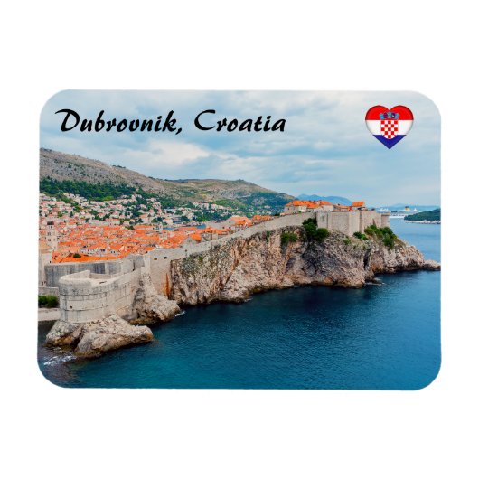 Bekende Dubrovnik - Oude dakpannen en muren - Kroa Magneet (Horizontaal)