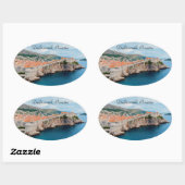 Bekende Dubrovnik - Oude dakpannen en muren - Kroa Ovale Sticker (Vel)