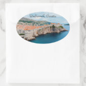 Bekende Dubrovnik - Oude dakpannen en muren - Kroa Ovale Sticker (Tas)