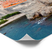 Bekende Dubrovnik - Oude dakpannen en muren - Kroa Poster (Hoek)