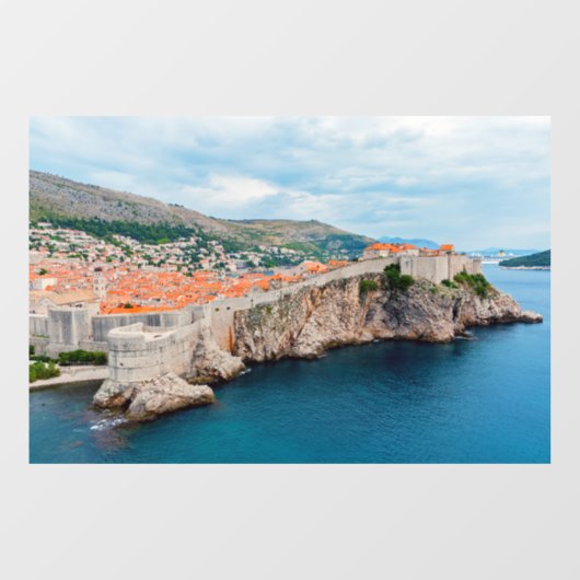 Bekende Dubrovnik - Oude dakpannen en muren - Kroa Raamsticker (Vel)