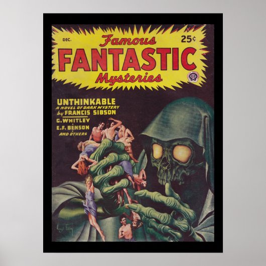Bekende Fantastische mysteries 46-12_Pulp Art Poster (Voorkant)
